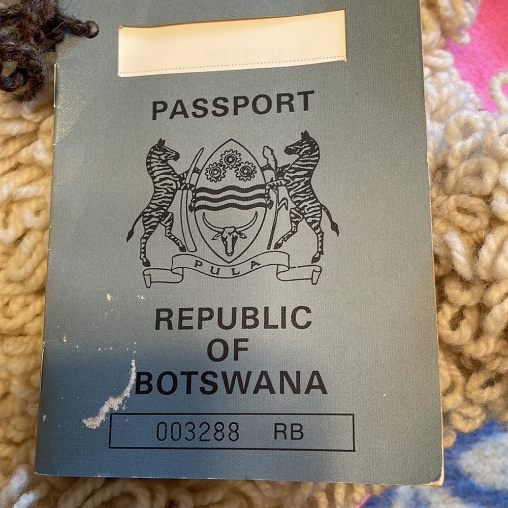 Handwoven TIRO YA DIATLA Lobatse-Botswana Bear with passport - Picture 7 of 12